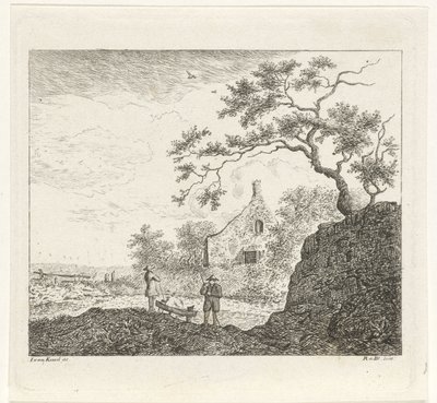 paisaje con figuras de Reinierus Albertus Ludovicus baron van Isendoorn à Blois