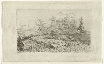 hombre en una cascada de Reinierus Albertus Ludovicus baron van Isendoorn à Blois