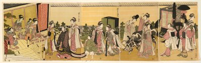 Parodia del príncipe Genji y su procesión de Rekisentei Eiri