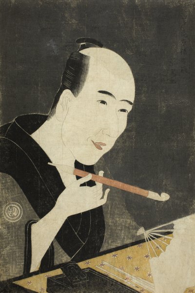 Retrato de Santo Kyoden, el Maestro de Kyobashi de Rekisentei Eiri