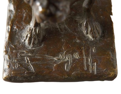 Detalle de un bulldog francés, modelo pequeño de Rembrandt Bugatti