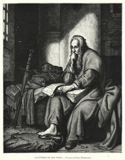San Pablo en prisión de Rembrandt Harmensz. van Rijn (after)