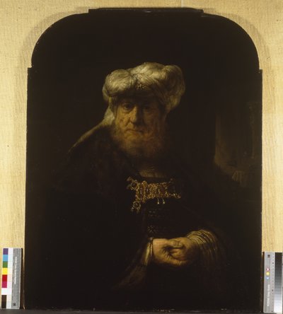 Un hombre con traje oriental, circa 1639 de Rembrandt Harmensz. van Rijn