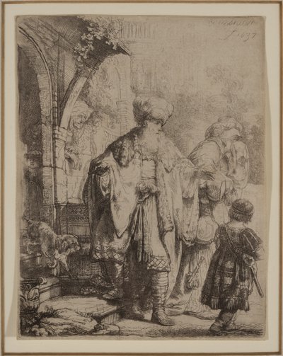 Abraham expulsando a Agar e Ismael de Rembrandt van Rijn