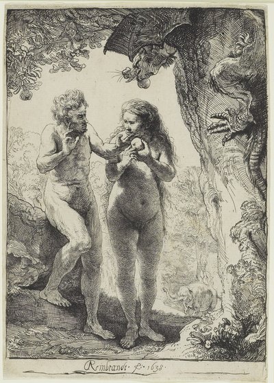 Adán y Eva de Rembrandt van Rijn