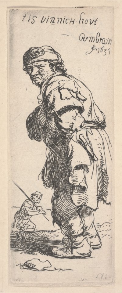 Mendigo hablando de Rembrandt van Rijn
