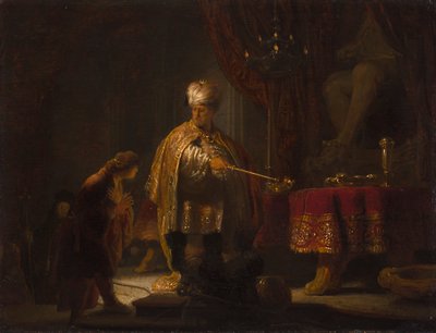 Daniel y Ciro ante el ídolo Bel de Rembrandt van Rijn