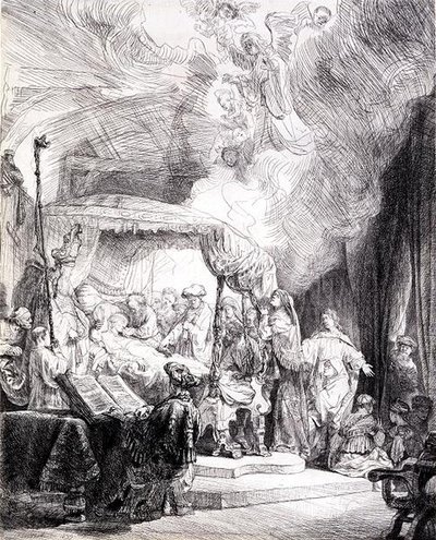 Muerte de la Virgen de Rembrandt Harmensz. van Rijn