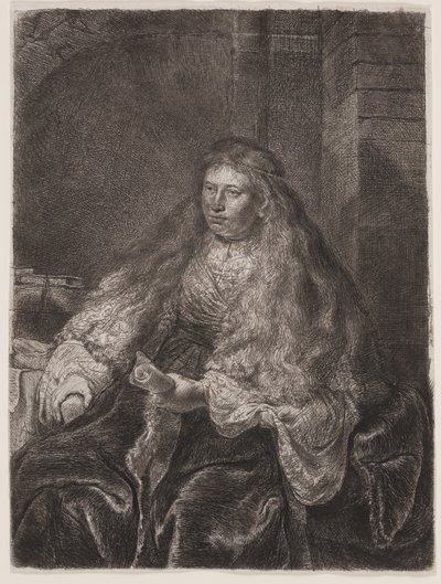 Chica con el pelo largo cayendo sobre sus hombros, o "La gran novia judía" de Rembrandt van Rijn