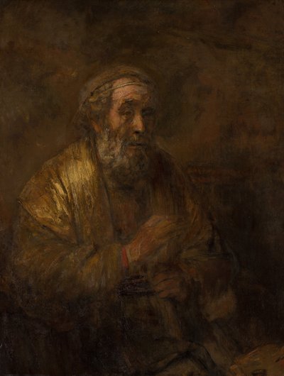 Homero dictando a un escriba de Rembrandt van Rijn