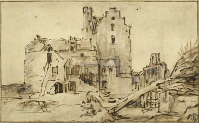 Castillo Kostverloren en decadencia, 1652-57 de Rembrandt van Rijn