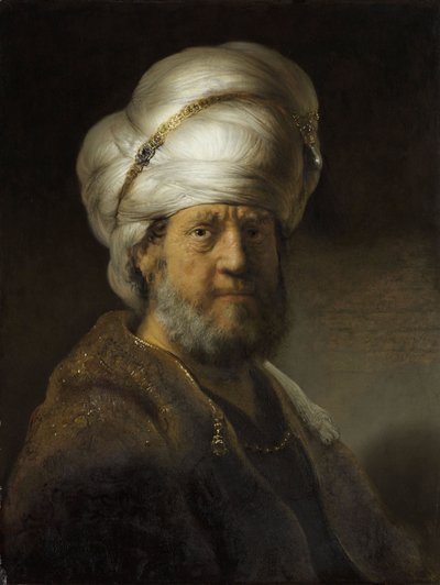 Hombre con vestimenta oriental de Rembrandt van Rijn