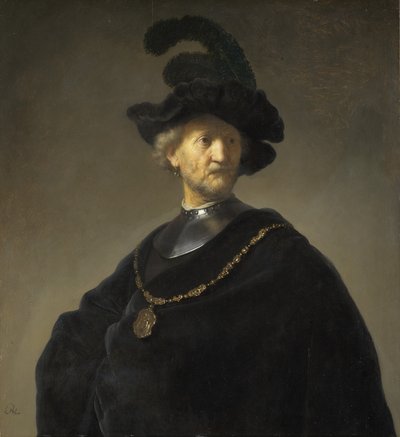 Viejo con una cadena de oro de Rembrandt van Rijn