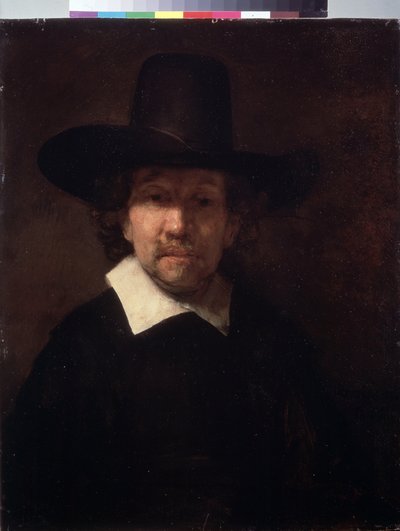 ""Retrato del poeta holandés Jeremias de Dekker (o Decker) (hacia 1610-1666)"" (Retrato del poeta Jeremias de Decker) Pintura de Harmenszoon van Rijn dit Rembrandt (1606-1669) 1666 Dim. 71x56 cm Museo de el 