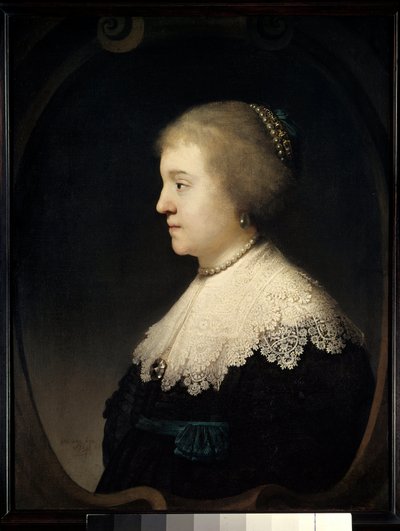 Retrato de mujer (¿Saskia?) de Rembrandt van Rijn