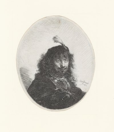 Rembrandt con la espada y la garceta de Rembrandt Harmensz. van Rijn
