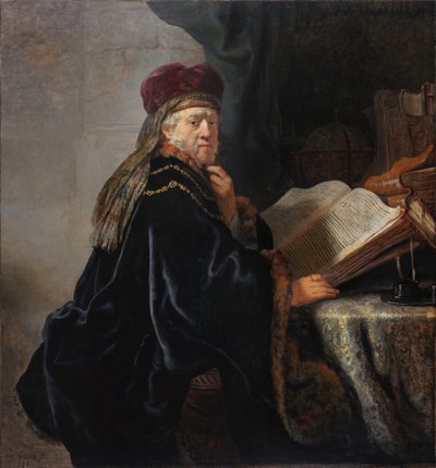 Erudito en su estudio de Rembrandt van Rijn