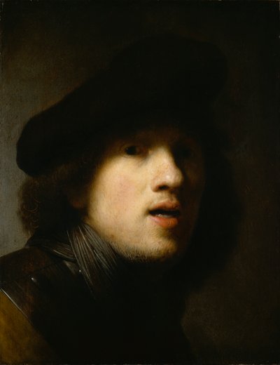 Autorretrato, c.1629 (óleo sobre madera) de Rembrandt Harmensz. van Rijn