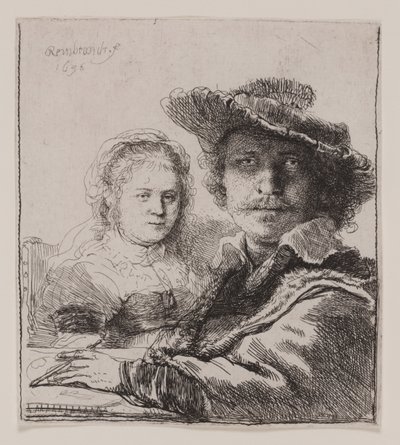Autorretrato con Saskia de Rembrandt van Rijn