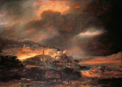 Paisaje tormentoso, c.1637/38 de Rembrandt Harmensz. van Rijn