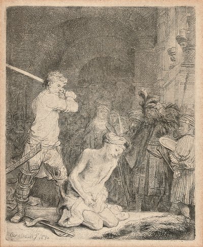La decapitación de Juan el Bautista, 1640 de Rembrandt van Rijn