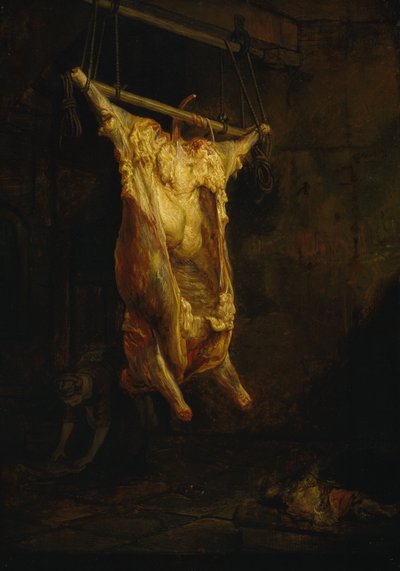 El cadáver de un buey, finales de la década de 1630 (óleo sobre tabla) de Rembrandt Harmensz. van Rijn