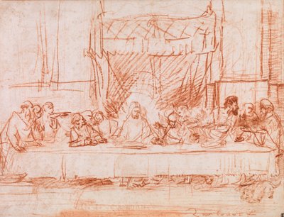 La última cena, después de Leonardo da Vinci de Rembrandt van Rijn