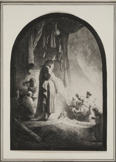 La resurrección de Lázaro: la placa más grande, c.1632 de Rembrandt van Rijn