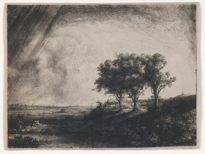 Los tres árboles de Rembrandt Harmensz. van Rijn