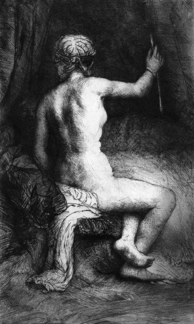 La mujer con la flecha de Rembrandt van Rijn