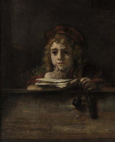 Titus en su escritorio de Rembrandt Harmensz. van Rijn