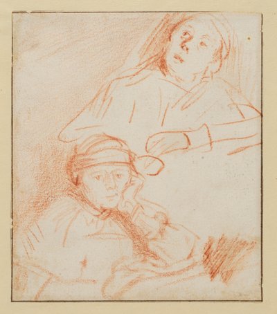 Dos estudios de Saskia, circa 1636 - 1637 de Rembrandt van Rijn