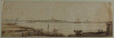 Vista del río IJ desde el Diemerdijk, c.1650 de Rembrandt Harmensz. van Rijn