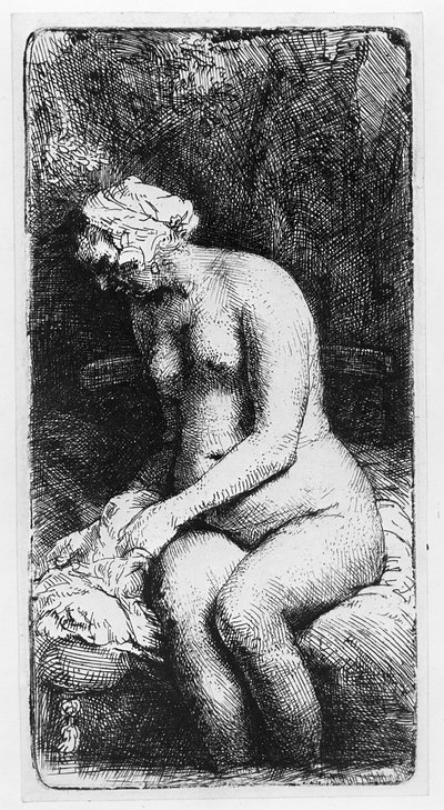 Mujer bañándose de Rembrandt van Rijn