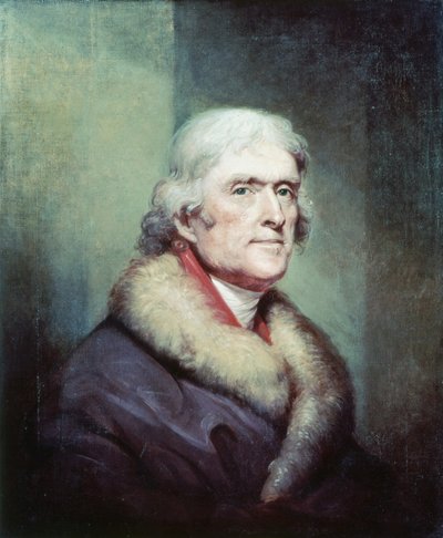 Retrato de Thomas Jefferson (1743 - 1826) por Peale Rembrandt (1778 - 1860). de Rembrandt Peale
