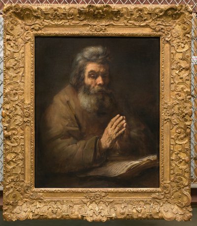 Un hombre con barba y sombrero de Rembrandt van Rijn