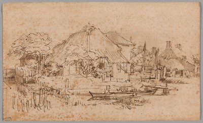 Una granja en el Amsteldijk, vista desde el noroeste de Rembrandt van Rijn