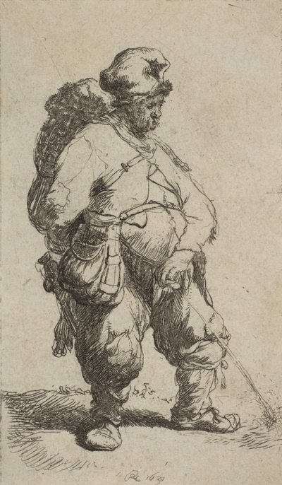 Un hombre orinando, 1630 de Rembrandt van Rijn