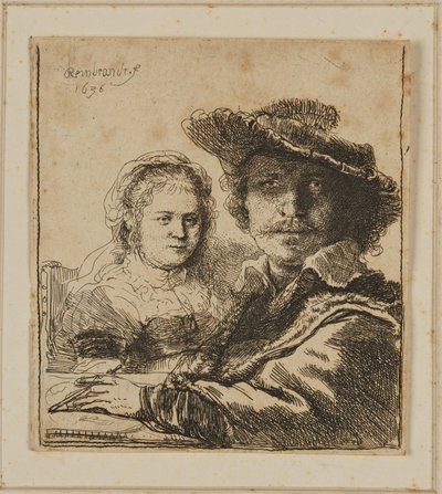 Un pintor y su mujer de Rembrandt van Rijn