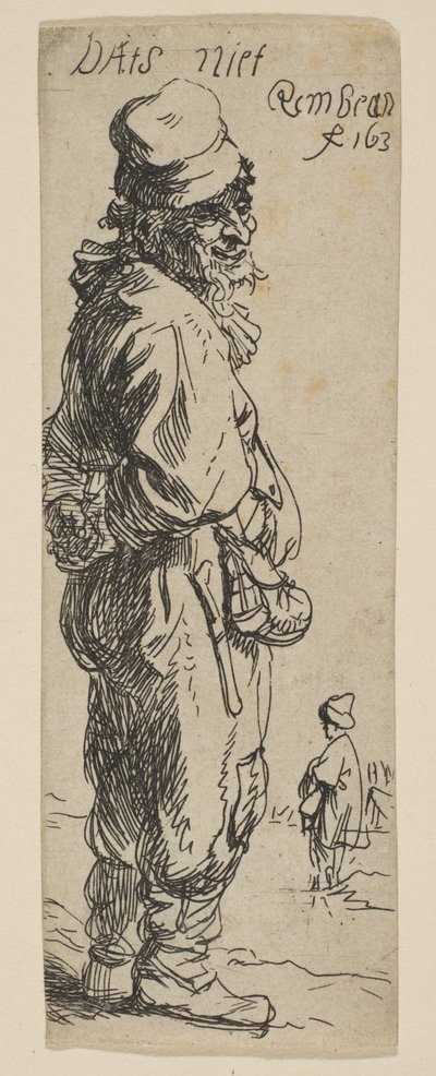 Un campesino respondiendo: Dats niet, 1634 de Rembrandt van Rijn