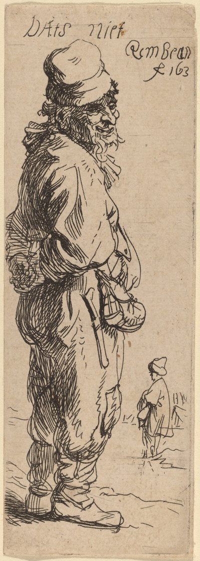 Un Campesino Respondiendo: Dats niet Eso no es nada, 1634 de Rembrandt van Rijn