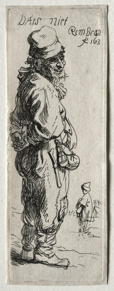 Un campesino respondiendo: "eso no es nada" de Rembrandt van Rijn