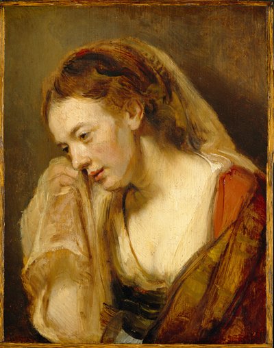 Una mujer llorando de Rembrandt van Rijn