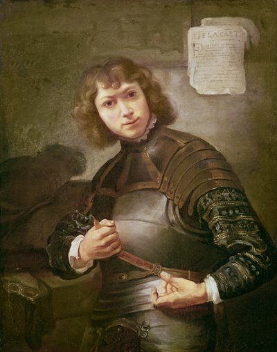 Un joven en armadura de Rembrandt van Rijn