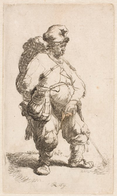 Un hombre haciendo pis de Rembrandt van Rijn