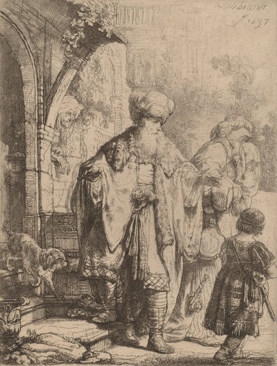 Abraham expulsando a Agar e Ismael, 1637 de Rembrandt van Rijn