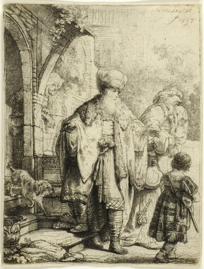 Abraham expulsando a Agar e Ismael de Rembrandt van Rijn