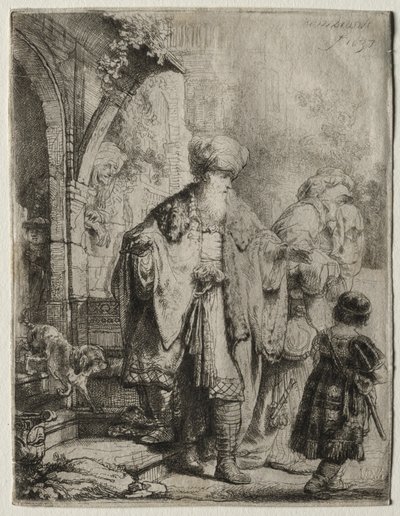 Abraham expulsando a Agar e Ismael, 1637 de Rembrandt van Rijn