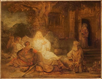 Abraham recibe a los tres ángeles, 1646 de Rembrandt van Rijn