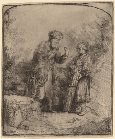 Abraham e Isaac de Rembrandt van Rijn